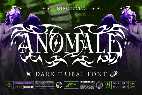 Anomale: The Dark Tribal Typeface for Bold, Edgy Branding