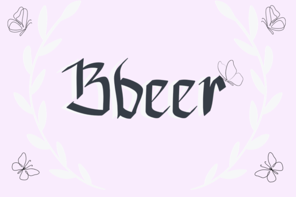Bbeer: A Handwritten Font for History, Legends, and Games