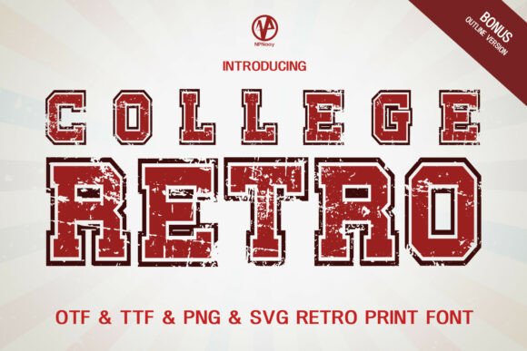 College Retro: The Font That Brings Campus Pride to Your Designs