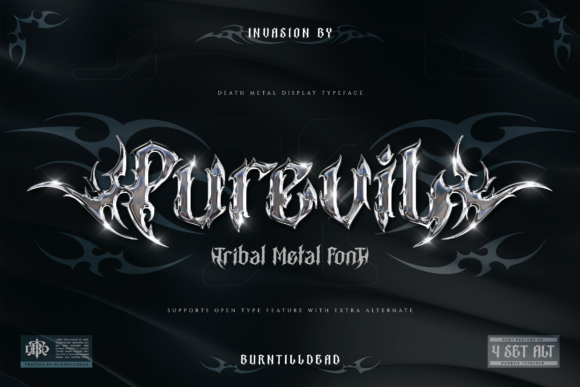 Purevil: A Tribal Metal Font with Bold, Modern Edge