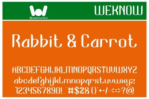 Rabbit and Carrot: A Display Font for Bold Visual Identity