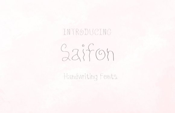 Saifon: The Handwritten Font That Brings Joy to Design