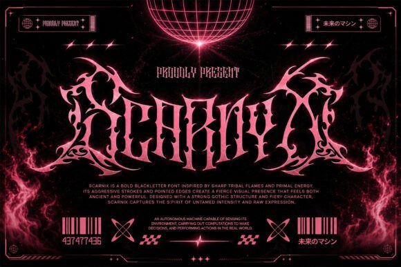 Scarnix: Command Attention with Brutal Gothic Typography